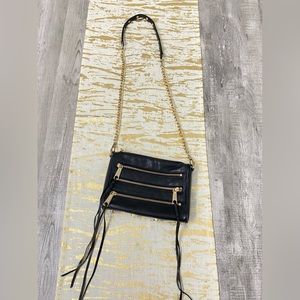 Rebecca Minkoff authentic black leather crossbody bag